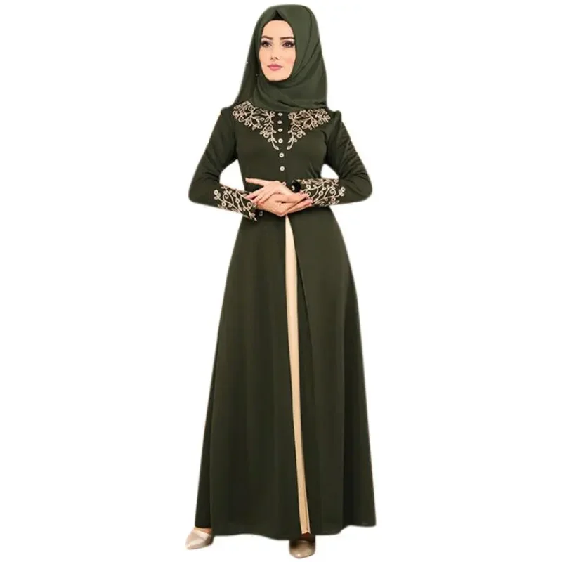 Robe longue musulmane pour femmes, Abaya de Dubaï, appliques de Turquie, élégante et à la mode