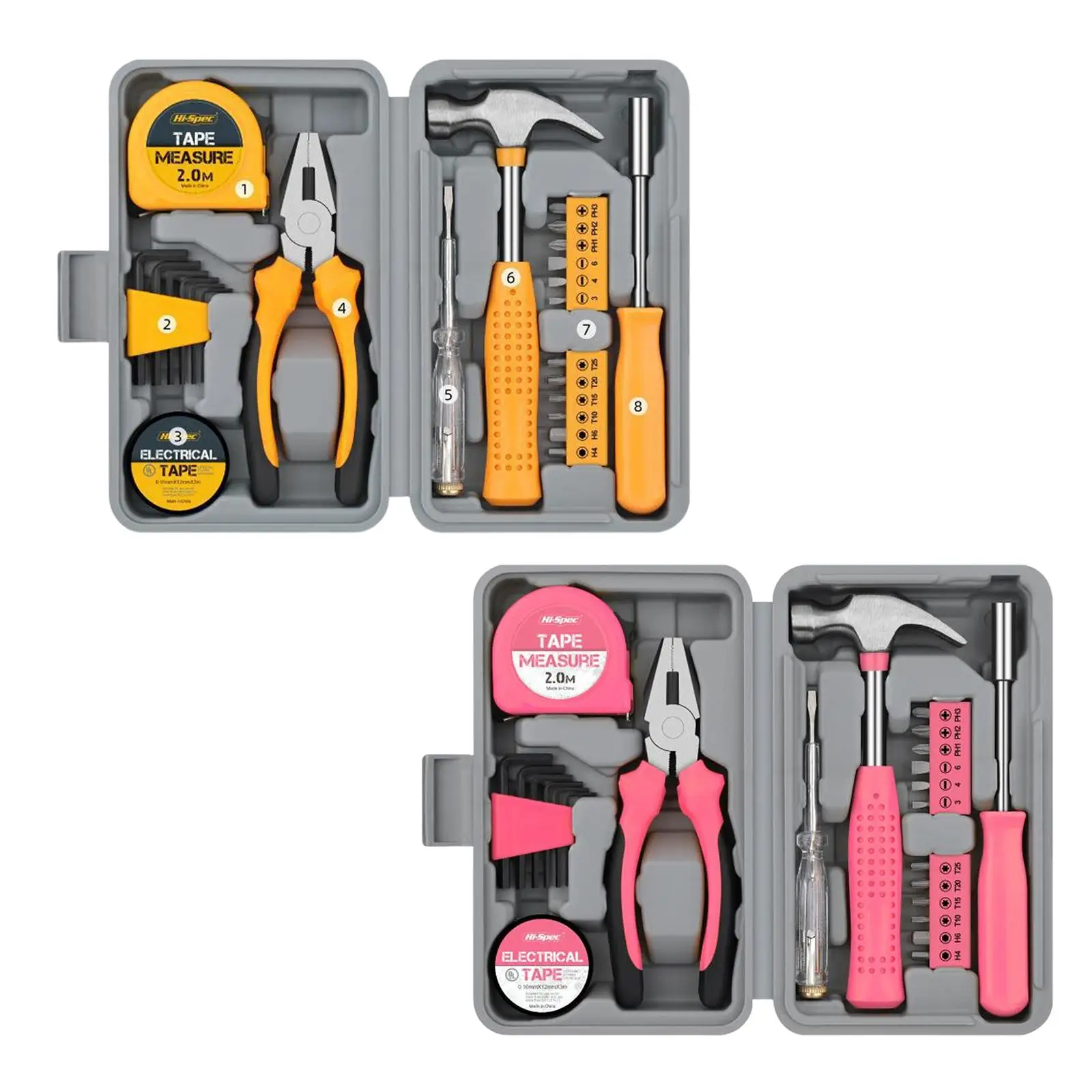 

24x Household Tool Kit DIY Hand Tools for Home Office Garage