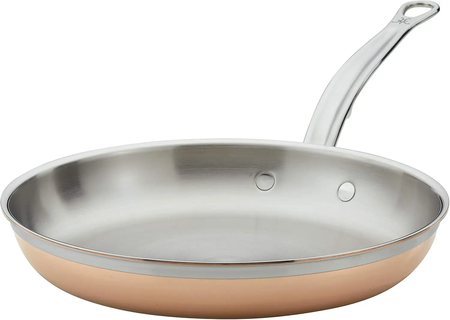 

100% Pure Copper Frying Pan, Induction Cooktop Compatible, 11-Inch