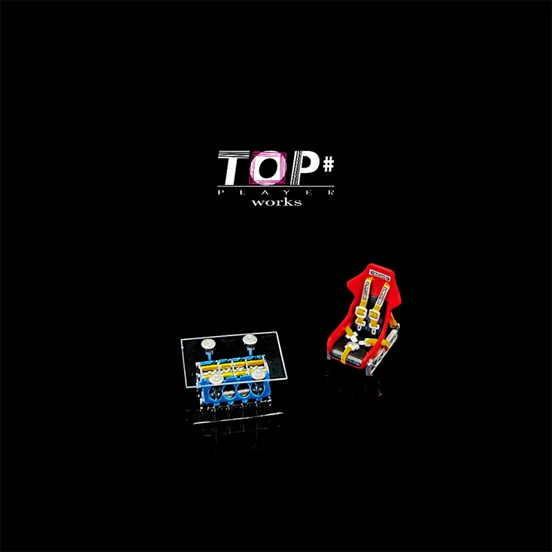 【 TOP 】 1:64 Handmade Garage Scene Model Decoration Engine Tea Table Miniature Model