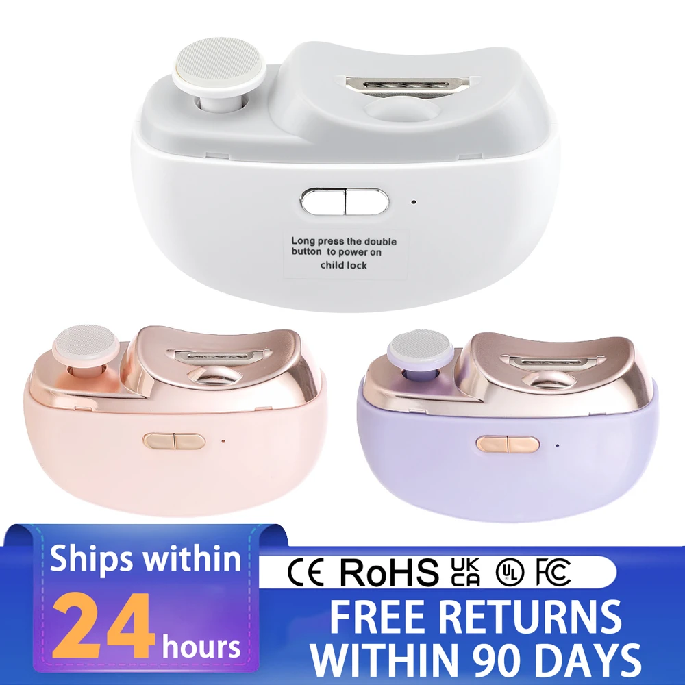 Coupe-ongles électrique automatique avec coupe-ongles léger, manucure pour bébés et adultes, ciseaux de soins, outils pour le corps