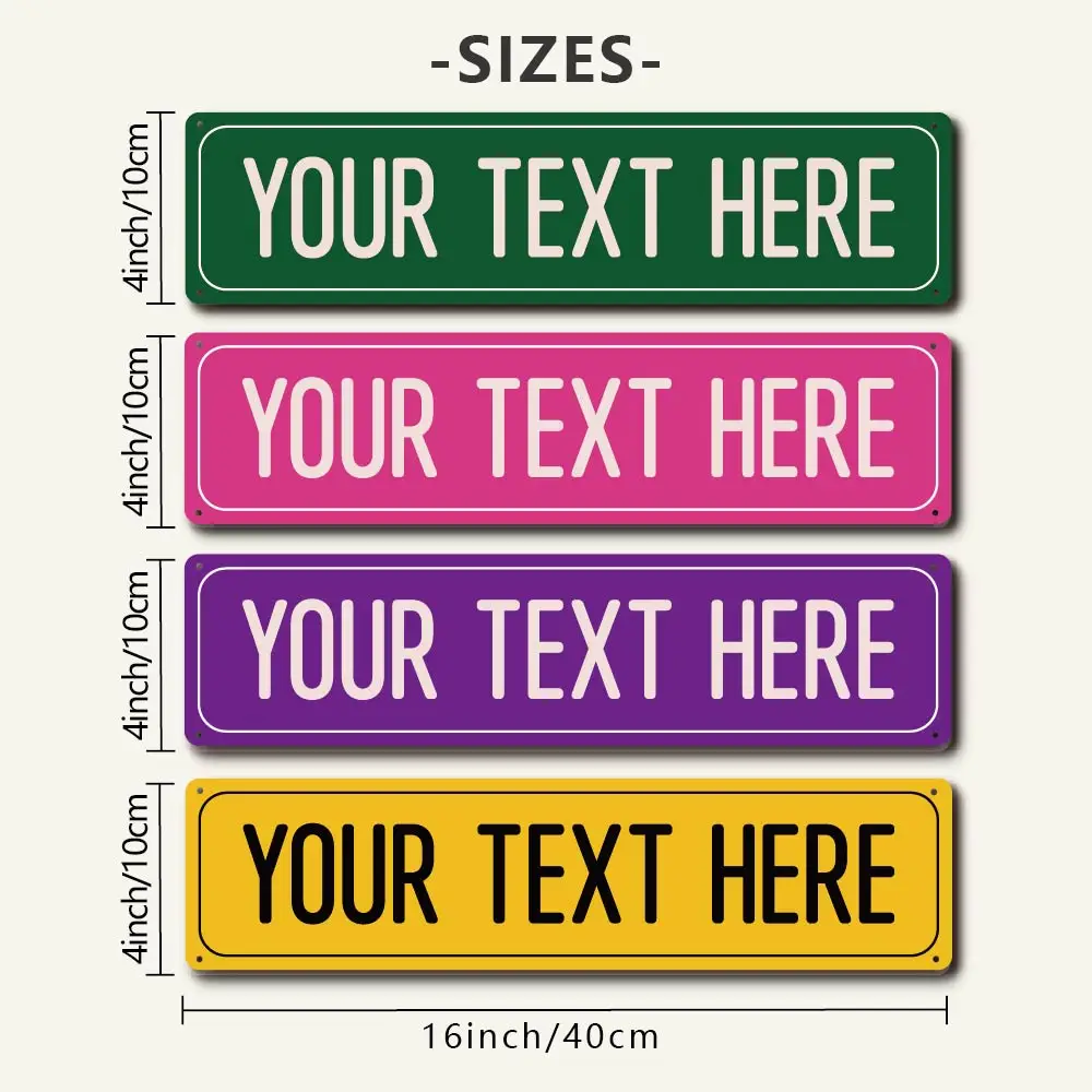 1pc Personalized Custom Metal Street Sign with Name Text Ideal for Personalized Gifts, Custom Text Name Plates