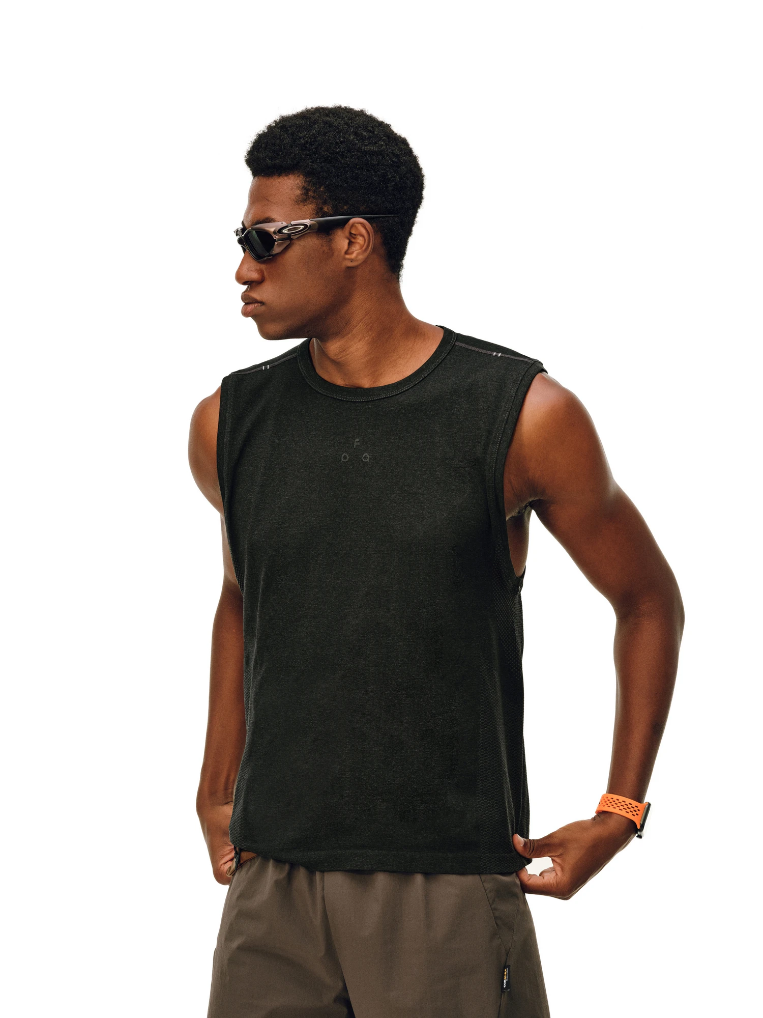 FPA Integrated Knitted Fish Scale Texture Vest Breathable Fitness Outdoor Sleeveless T-Shirt Men's Summer Sporty Feel