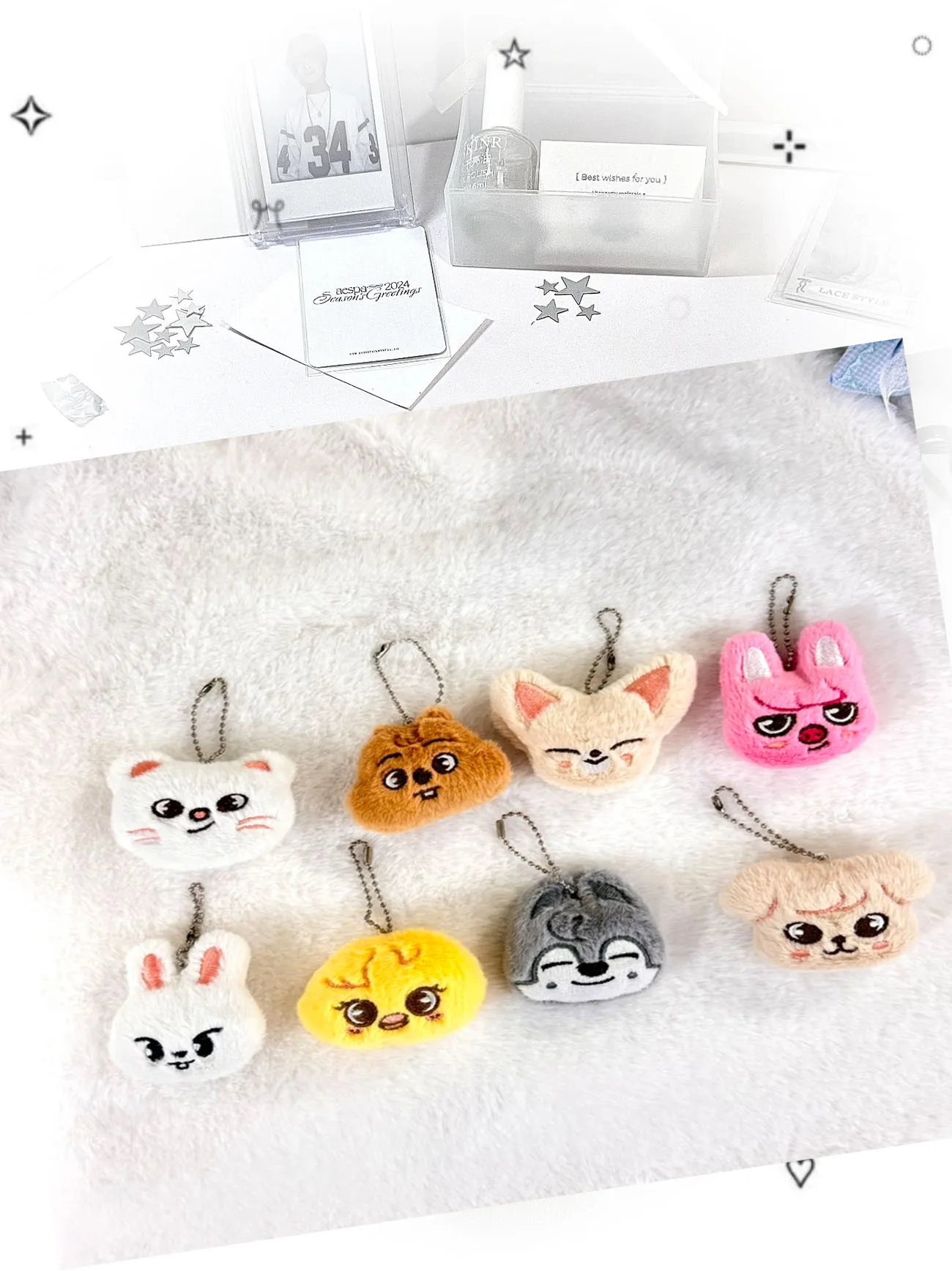 

Новый плюшевый детский брелок Stray Kids SKZOO, брелок с героями мультфильмов, сумка, автомобильная подвеска, аксессуары, веер, боковые подарки