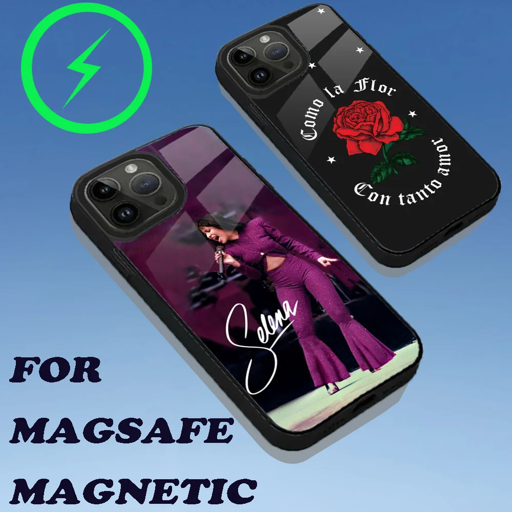 S-Selena Quintanilla Singer Phone Case For iPhone 16,15,14,13,12,11,Plus,Pro,Max Mini Magsafe Magnetic Wireless Charging