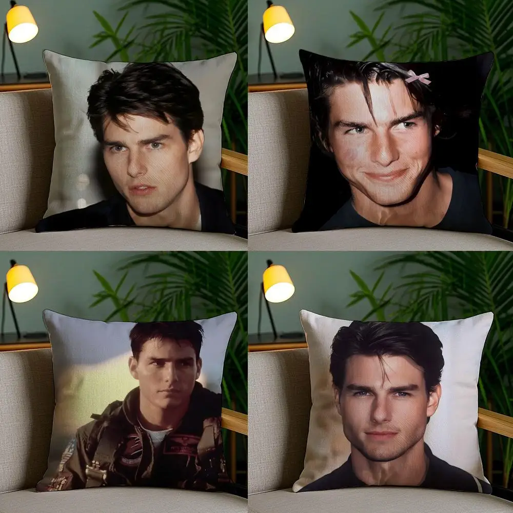 Tom C-Cruises Actor Pillow Case Cushion Cover Soft Washable Pillow Case Multi-Scene For Couch Bed Travel Office Use