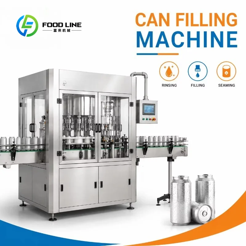 Customized automatic can filling seaming machine rinsing bottling combined unit for beverage soda can processing plant