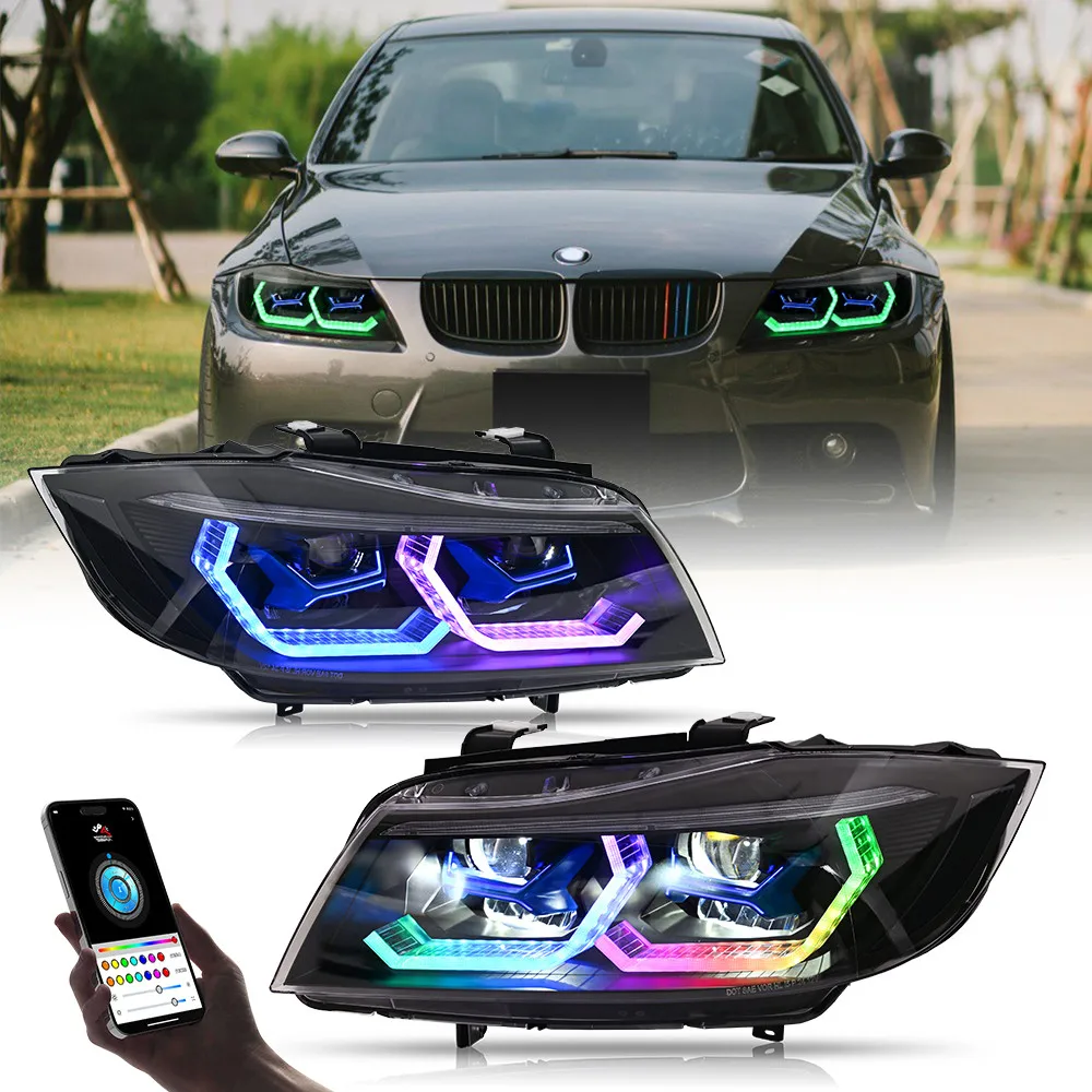 

Car Lights For BMW 3 Series 2005-2012 E90 RGB Headlight LED Projetor head Lamp Daytime Running Light Automotive Accessories