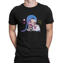 Short Sleeve Arcane League Of Legends LOL Game T Shirt Crewneck Clothing Printed Men's T-Shirts Cute Jinx Funny 2024 Cotton Tees