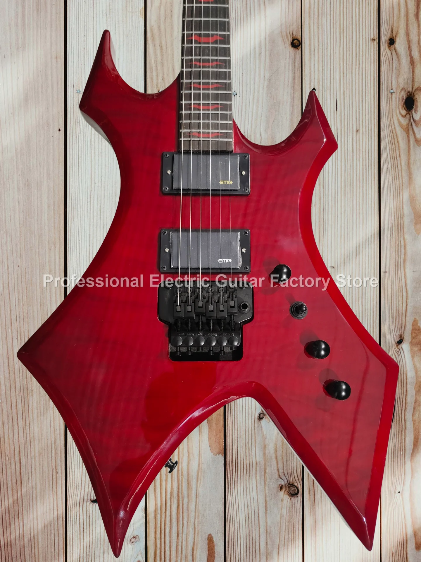 الجسم الصلب الأحمر القوي: الزاوي، EMG هامبوكرز، اهتزاز مزدوج القفل، معدن