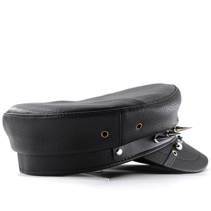 قبعة تنحيف من الجلد البحري مع قبعة تنحيف فريدة من نوعها على طراز الهيب هوب الشرير