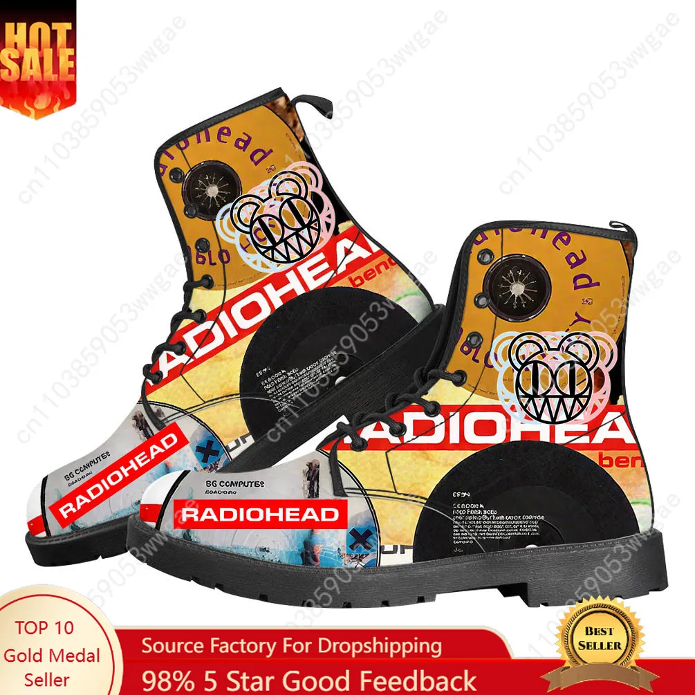 

Radiohead Rock Band Boots Мужская женская подростковая обувь Повседневные ботинки Outdoor Light Высококачественная пара с принтом по запросу Обувь на заказ