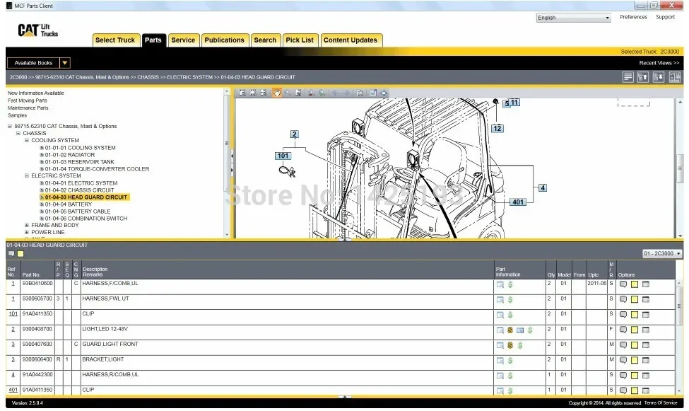 AutoDVD Cat Lift Trucks 2024 (MCFA) Spare Part Catalogue