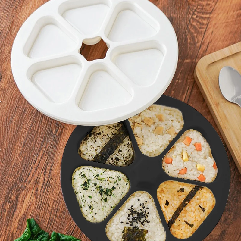 1 Uds DIY molde para Sushi almuerzo triángulo bola de arroz fiambrera cebolla bola de arroz prensa de alimentos triángulo Sushi hacer molde vajilla al aire libre