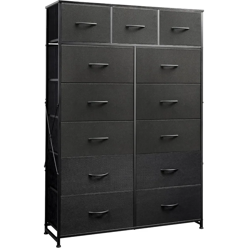 

WLIVE Tall Dresser for Bedroom with 13 Drawers, Storage Dresser Organizer Unit, Fabric Dresser for Bedroom, Closet, Chest of Dra