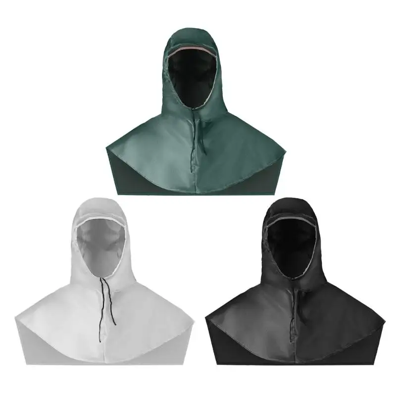 

Waterproof Protective Hood With Adjustable Drawstring For Full Head Neck Shoulder Coverage In Rain Riding And Work D2RC