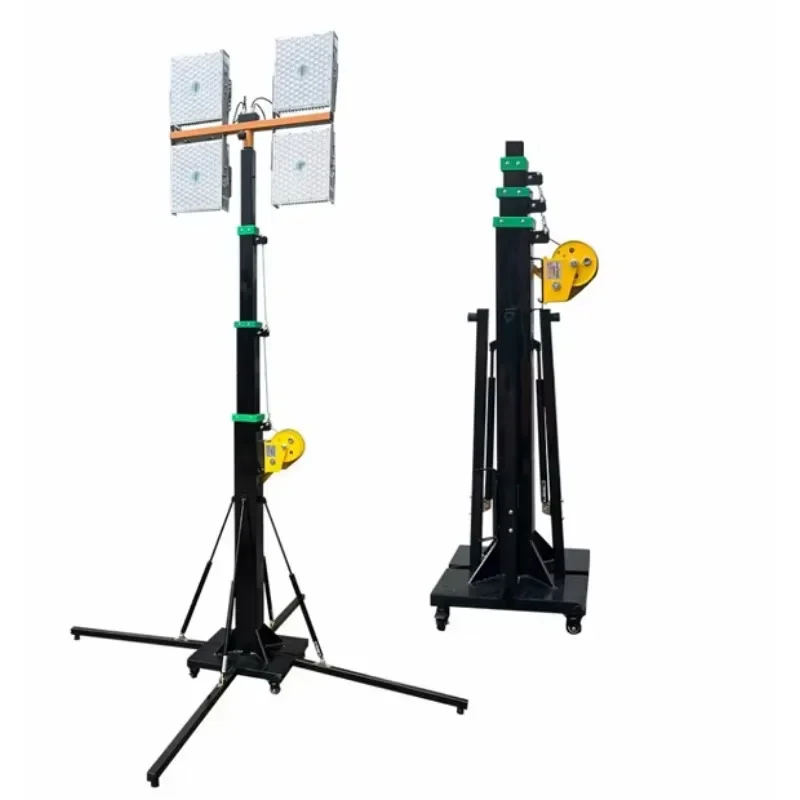 

30' 12m Telescoping Mast With Retractable Supporting Base Push Up Pole Telescopic Masts for Mounting Lamps Cameras