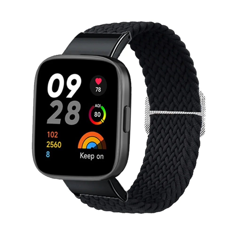 Untuk Xiaomi Redmi Watch 3 tali jam tangan nilon kepang tali gelang elastis untuk Xiaomi Mi Watch lite 3 gelang anyaman correa