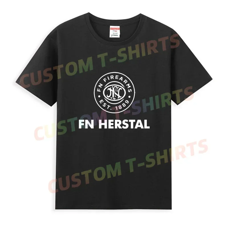 2023 männer T Shirt Casual Neue Fn Herstal Schusswaffen Guns Logo T-shirt Grafik Übergroßen Bequeme Streetwear S-3XL Cool T