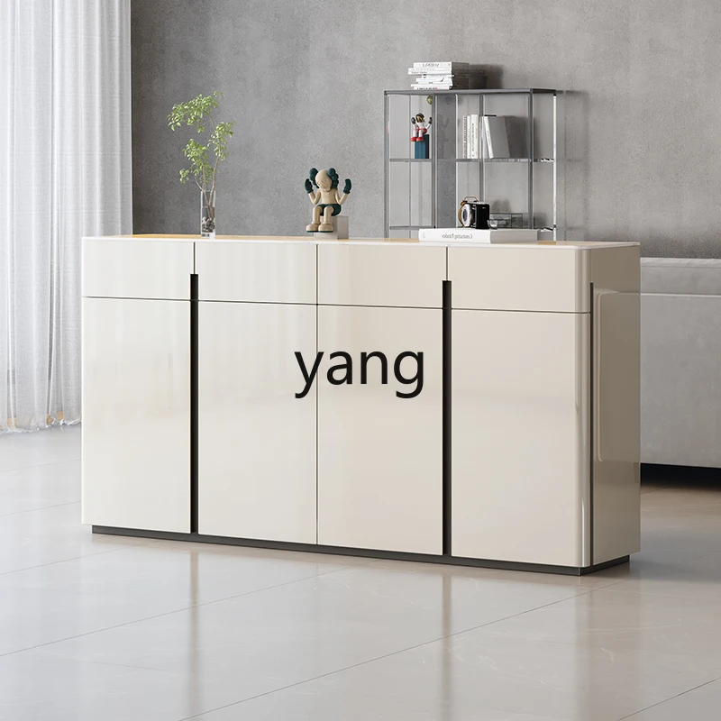 

LMM Italian light luxury shoe cabinet household door solid wood high-end entrance entrance cabinet integrated partition