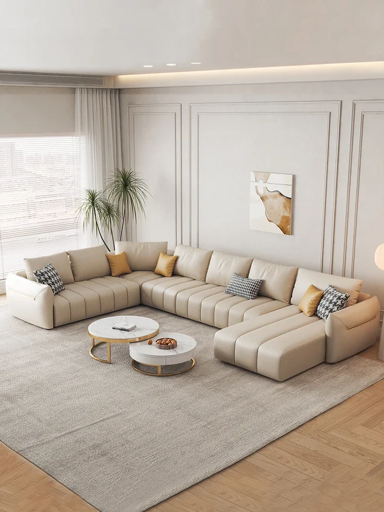 

For Sofa Living Room Modern and Simple Luxury U-shaped Corner Large Unit Italian Combination