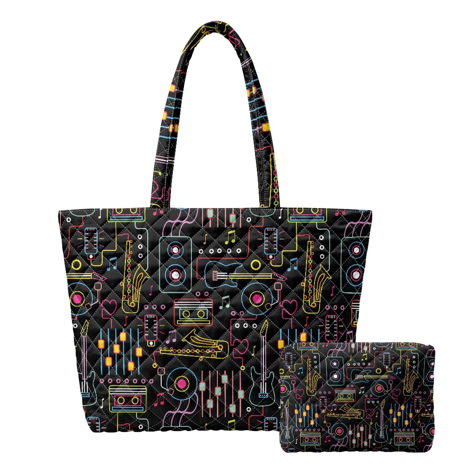 Coloranimal Sewing Tool Set of 2 Embroidered Shopper Handbag for Road Trips Travel New Trend