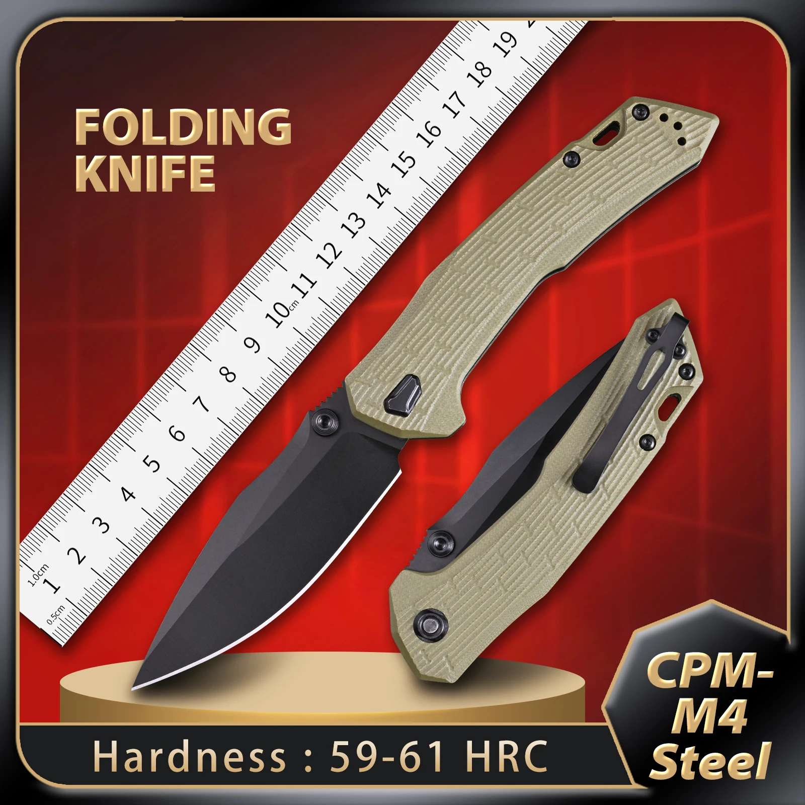 

SDOKEDC CPM-M4 steel G10 Handle Edc folding knife For Outdoor Camping Hiking Backpacking Survival Convenient Pocket Gift