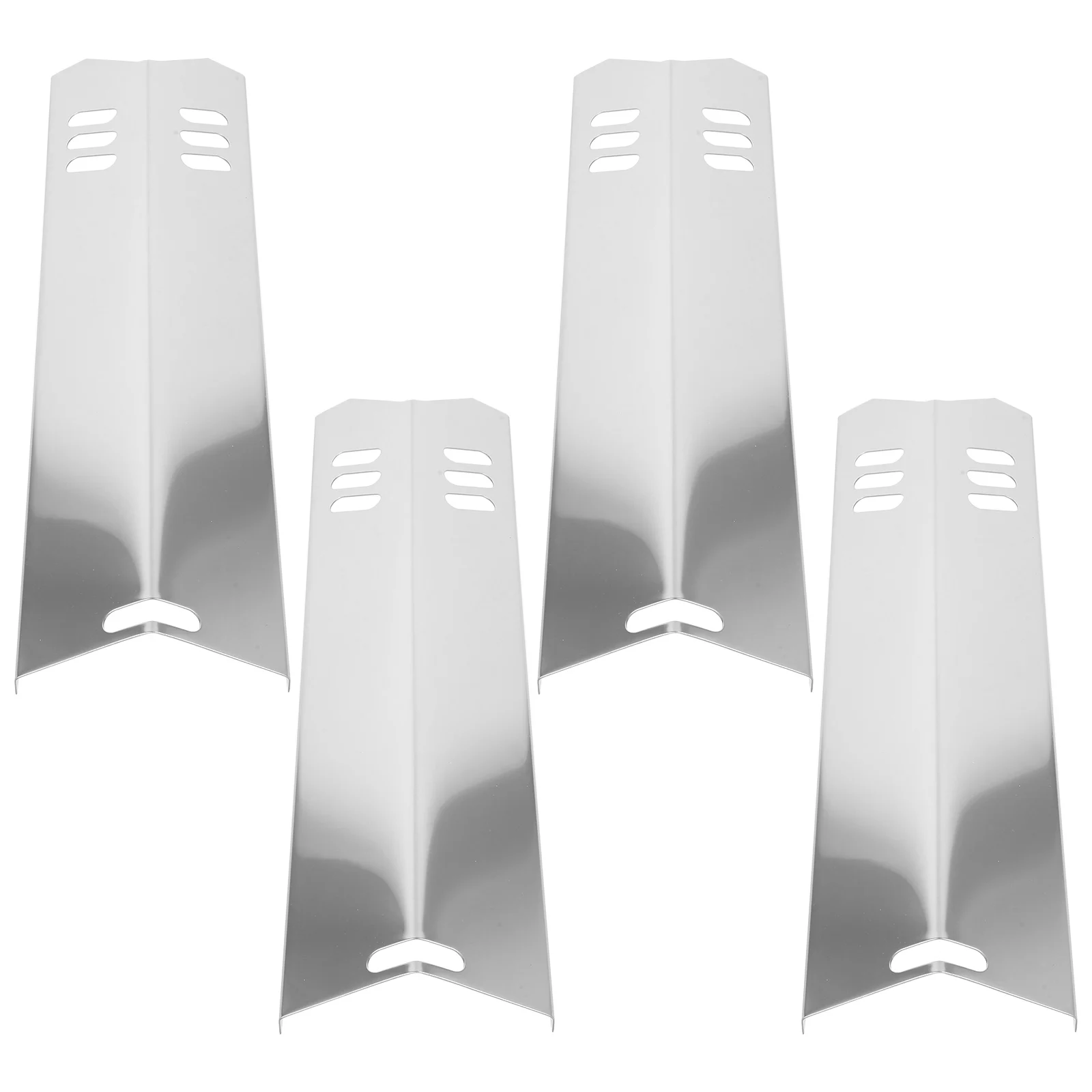 

4pcs Stainless Steel Plates Replacement Parts BBQ Burner Accessories Heat Resistant Durable Even Heat Universal Adjustable Gas