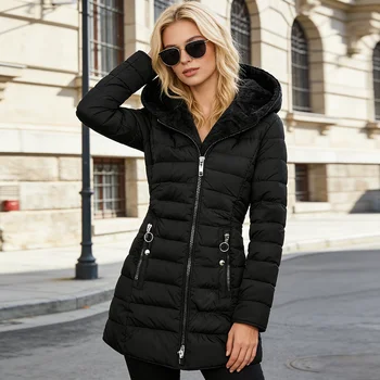 Women's Street Style Loose Padded Coat, European and American Trendy, Versatile Slimming Casual Warm Outerwear 3