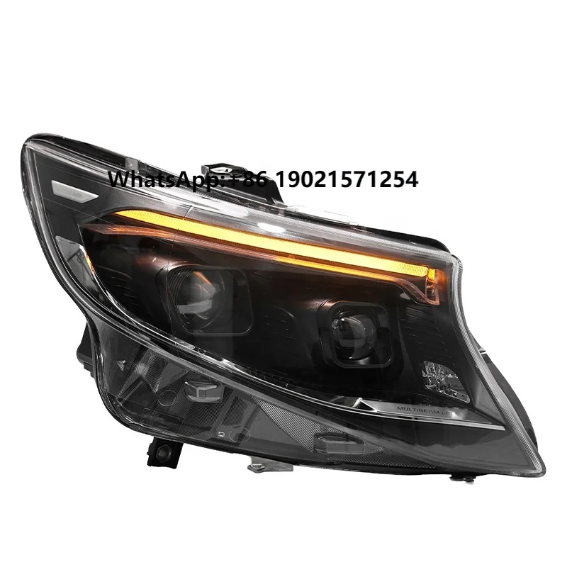 

JUSHUN New Design 2016-2023 Vito W447 Headlights ABS Material 6000K White LED Front Lamp for Use