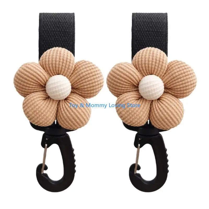 

Y1QF Set of 2pcs Baby Stroller Hanger Umbrella Car Accessory Hook Universal Pram Toddlers Cart Multifunctional Bag Organiser