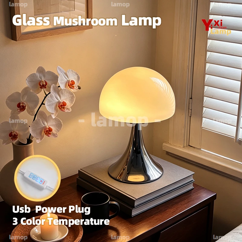 Murano Glass Dome Flare Arch Geometric Table Lamp Italian Minimal Clean Silhouette Decor Lamp Private Reading Nook Housewarming