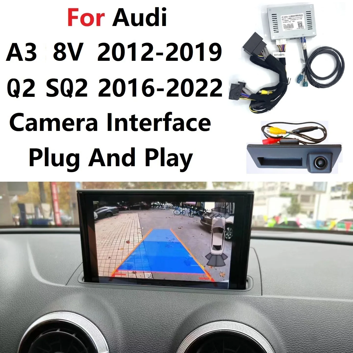 Interfejs kamery cofania dla Audi Q2 SQ2 A3 2012-2019 oryginalny ekran aktualizacji adapter tylnej kamery