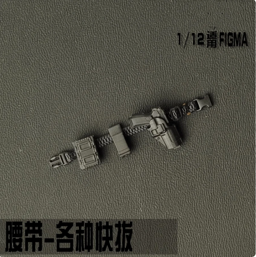 

1/12 Soldier Scene Accessories Belt Weapon Props Resin Parts Model Toy For 6'' Action Figure Doll Body In Stock