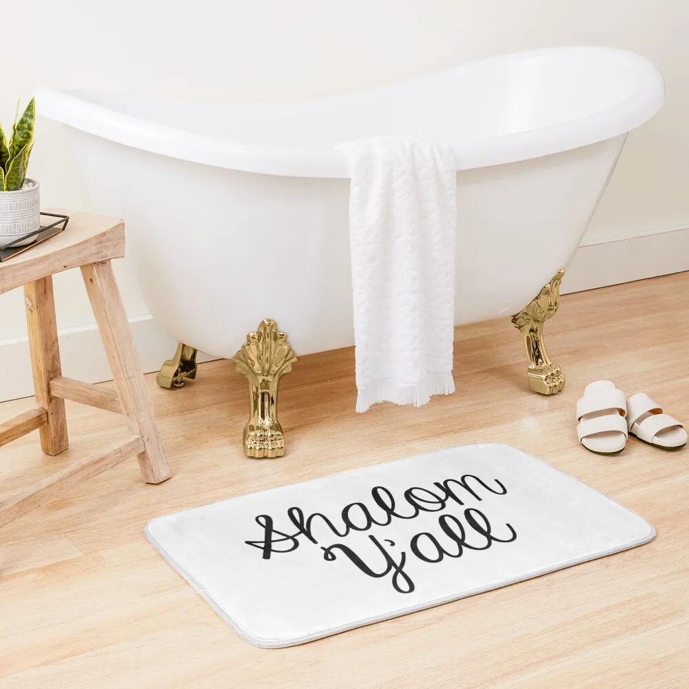 Shalom Y’all Bath Mat Waterproof Bathroom Rugs Set For Bathroom Mat