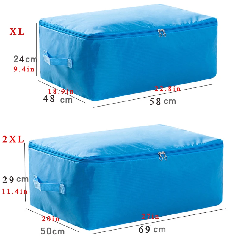 1Pcs Oxford Cloth Solid Color Quilt Clothes Storage Bag