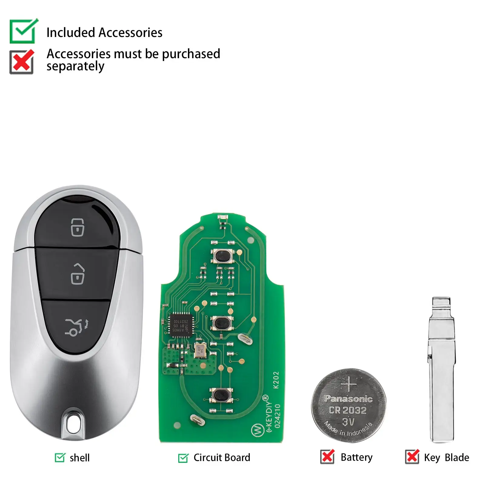 KEYDIY KD ZB29-3 Universal Smart Remote Key 3 Buttons Compatible with MB Maybach Type