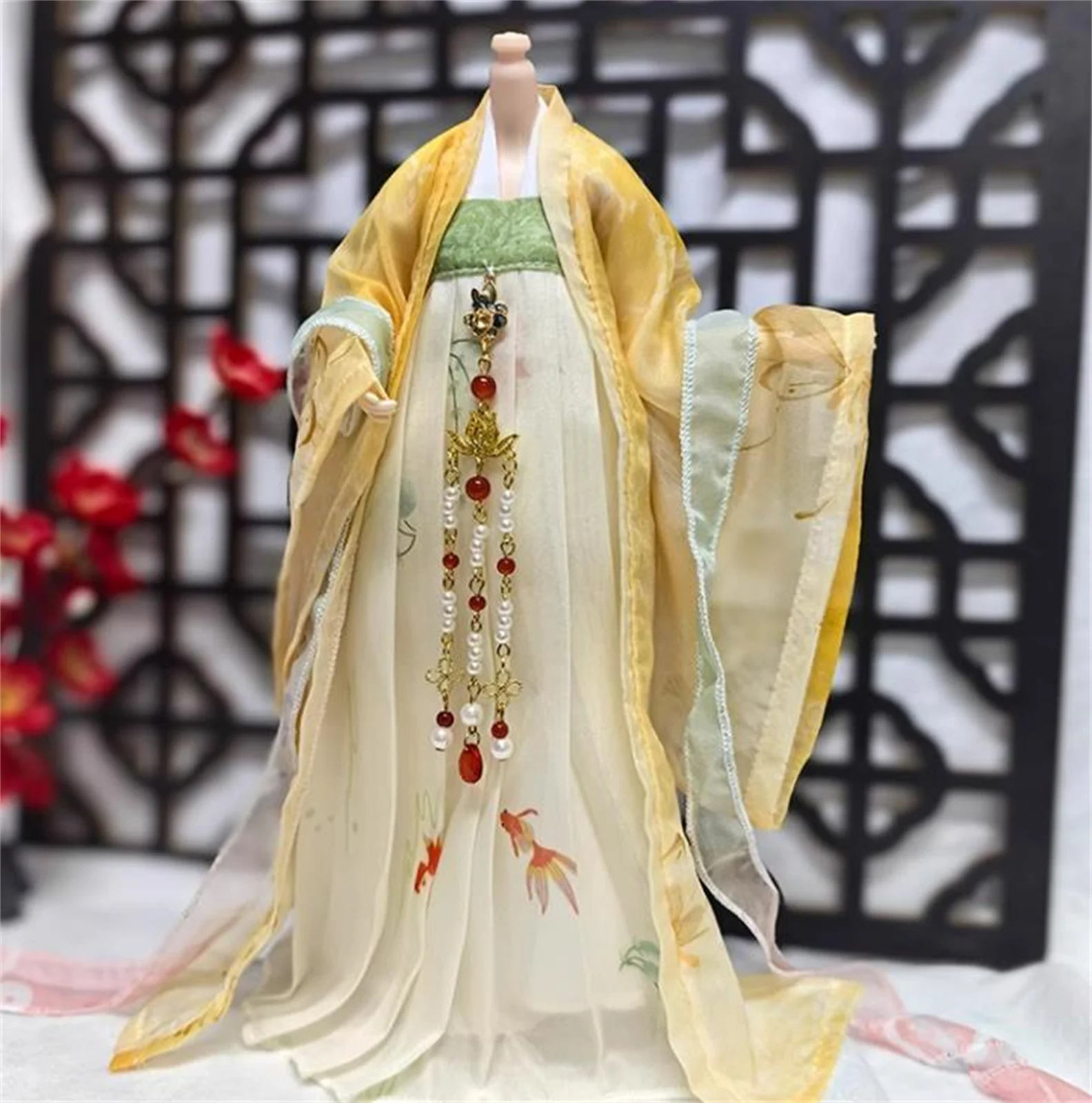 Customize Long Dress 1/6 Female Skirt  Hanfu Long Dress Robe Costume Chinese Ancient Clothes  Suit for 12inch Action Figure