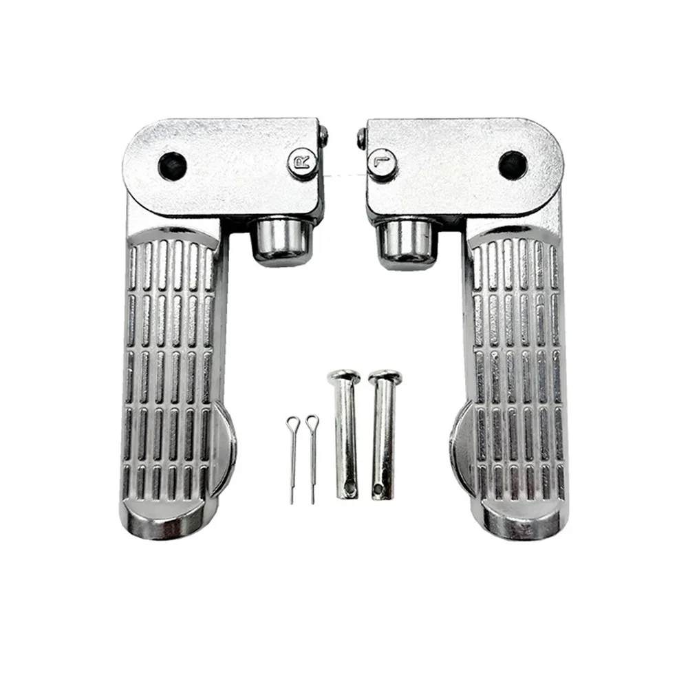 Foldable Electric Bicycle Pedals Non Slip Aluminum Alloy Motorcycle Foot Pegs Comfortable with Spare Parts E Bike Foot Rests
