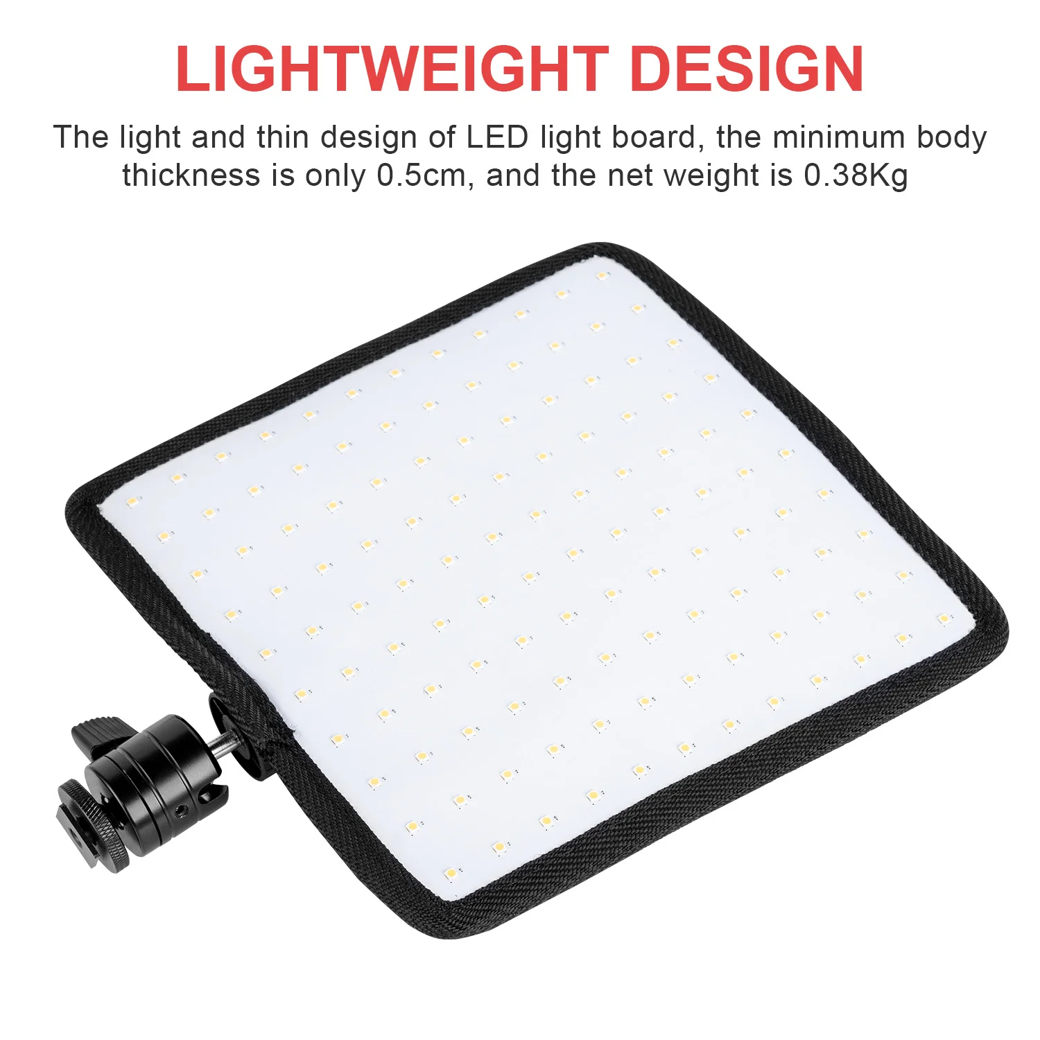 طقم إضاءة لوحة LED مرنة قابلة للطي من FOMITO CRI≥95 5600K على الكاميرا مصباح استوديو للتصوير الفوتوغرافي #4