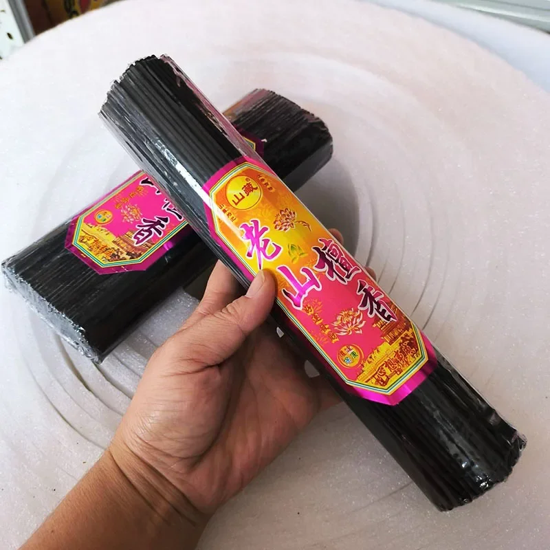 FY Black Smokeless Laoshan Sandalwood Incense Sticks 500g Household Worship Buddha 21/27/32cm Smoke Free Stick Incense