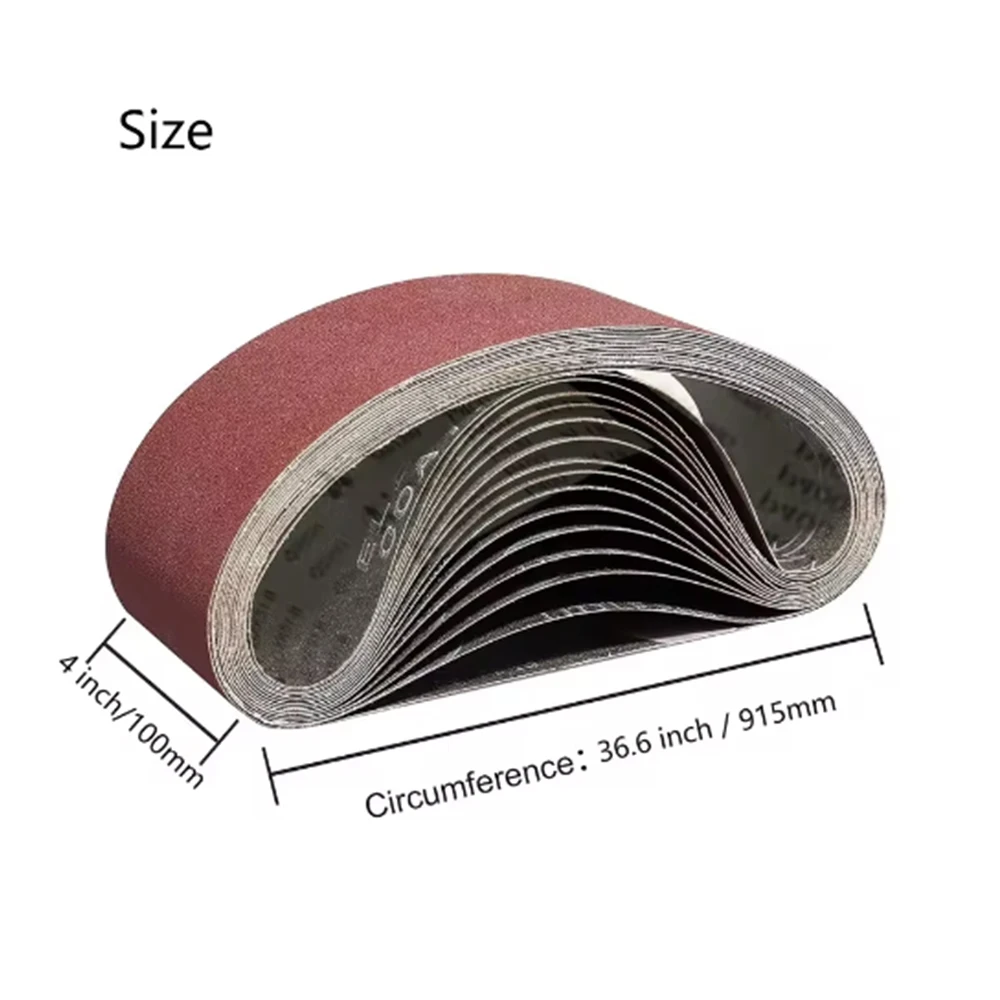 1/3/5/10Pcs 100*915mm Sanding Belts  80-320 Grit  Grits Sandpaper Abrasive Bands for Sander Power Rotary Tools