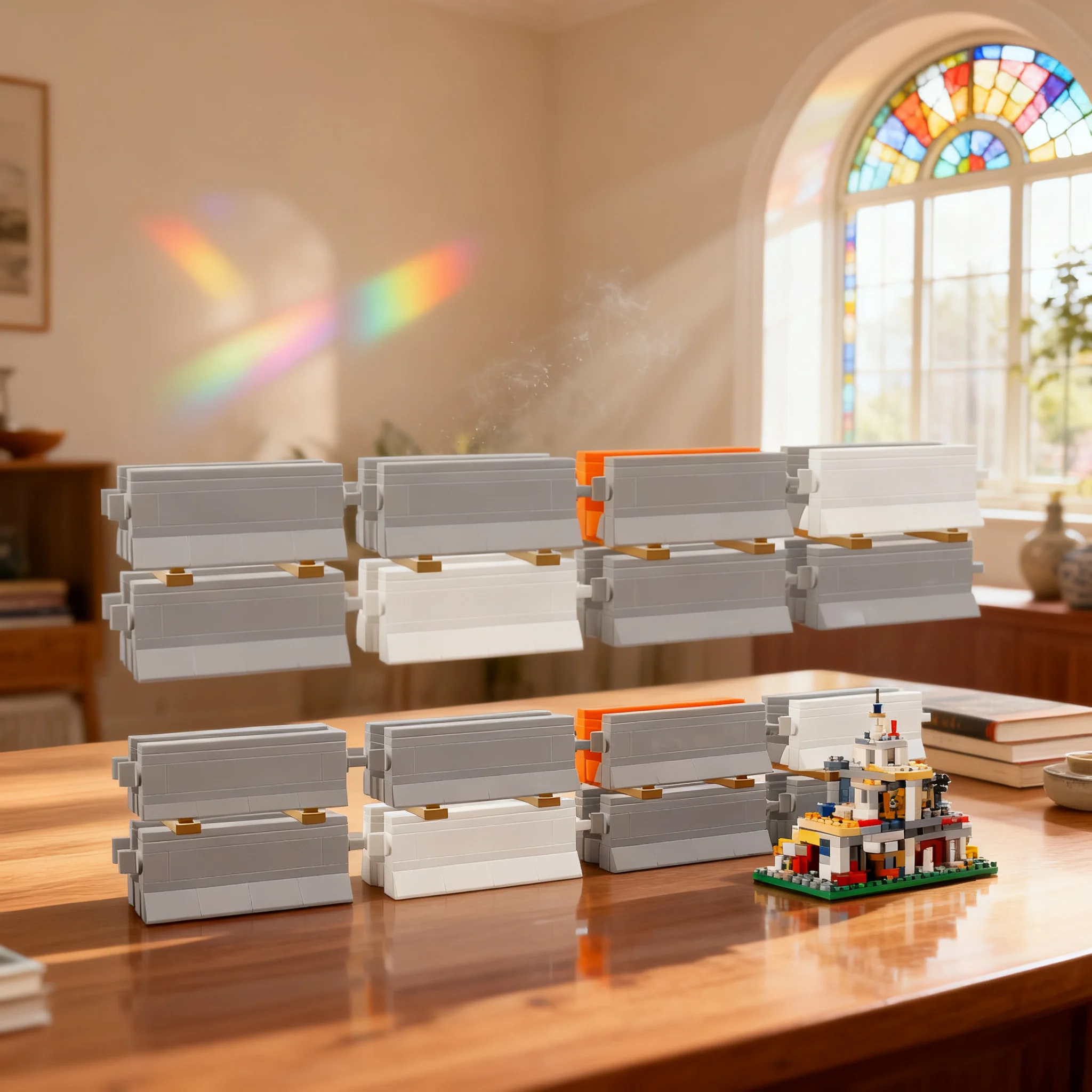 408pcs MOC Precast Concrete Barrier Load Add On Model Building Blocks Architecture Toys Christmas Gifts Brick DIY Birthday Idea