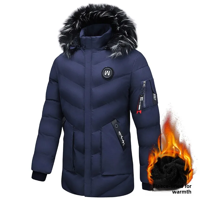 

Новое зимнее мужское хлопковое пальто с длинными рукавами, новая хлопковая куртка для защиты от холода, очень большой размер, мужское хлопковое пальто в европейском стиле