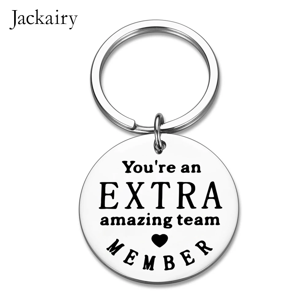 Team Coworker Appreciation Gifts for Men Women Keychain Boss Day Jewelry Keyring Thank You Employee Going Away Farewell Gift