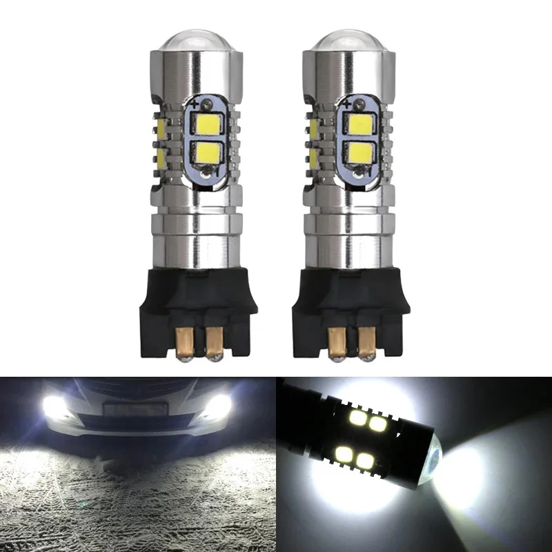 

2pcs PW24W PWY24W Car Turn Signal Light LED Bulbs Canbus No Error 2323 DRL Lamp Daytime Running Lights Yellow White Amber 12V