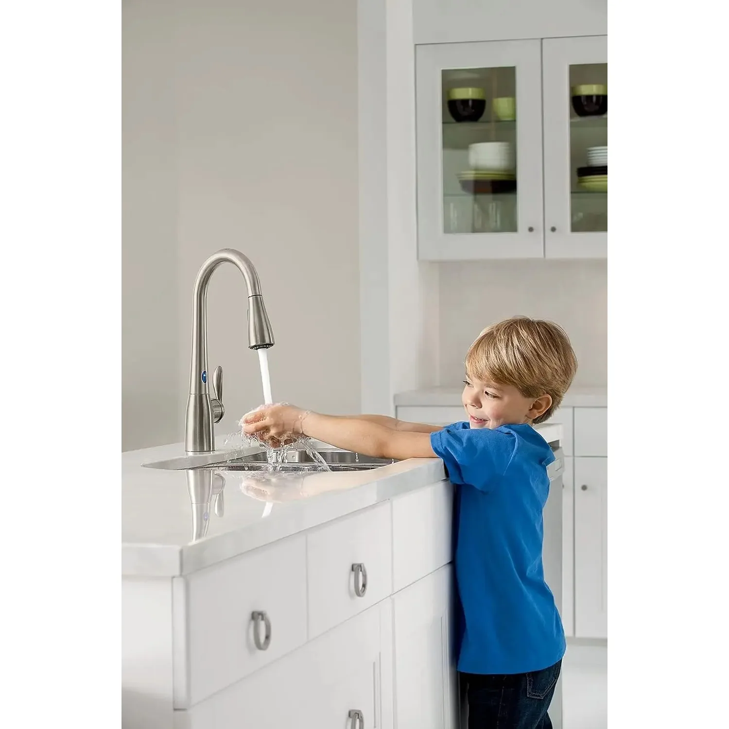 Arbor Spot Resist Stainless Motionsense Two-Sensor Touchless Kitchen Faucet Featuring Power Clean, One-Handle Kitchen Sink