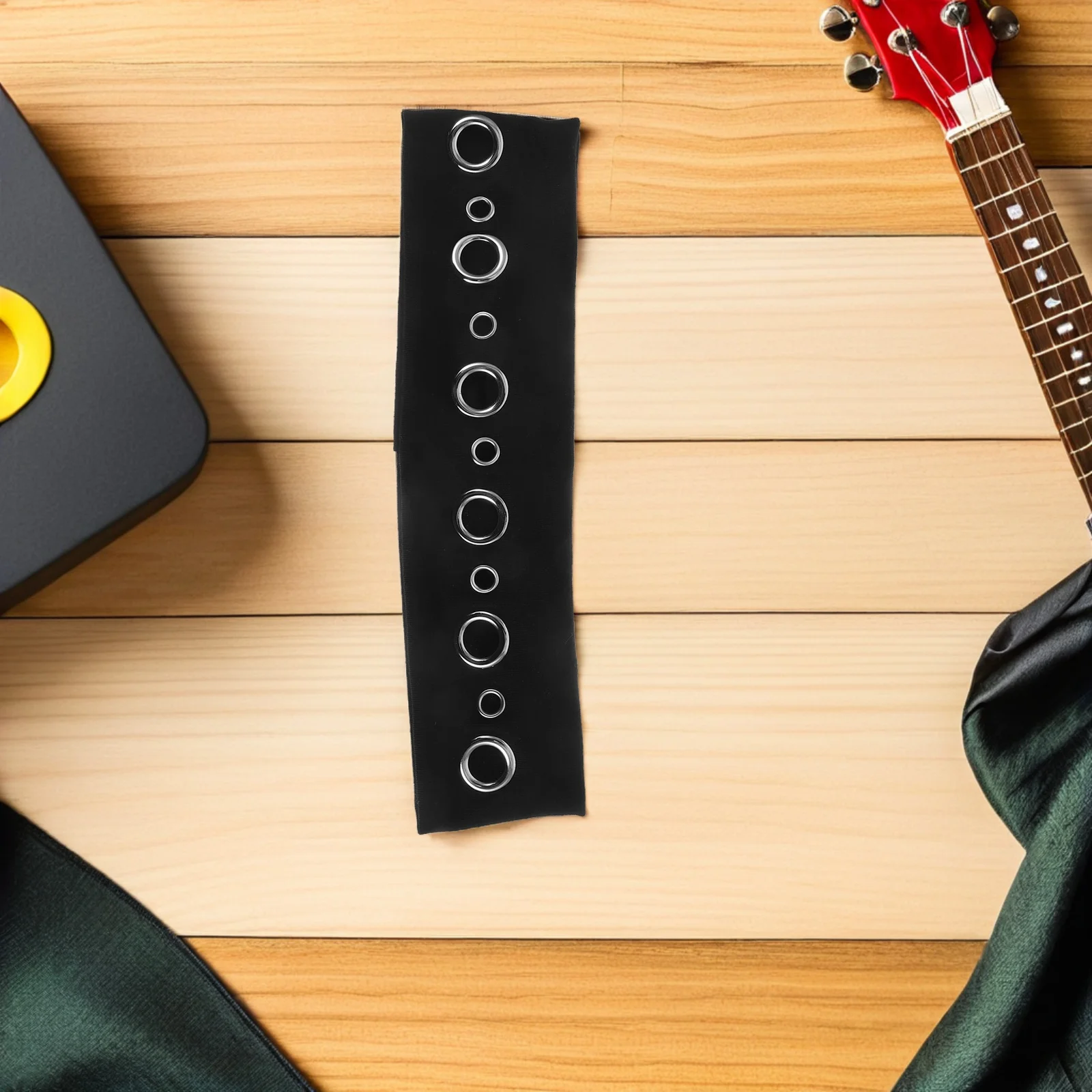 

2Pcs Hollow Out Eyelets Headband Punk Style Wide Elastic Stretchy Hair Band for Women Vintage Rocker Festival Fashion Accessory