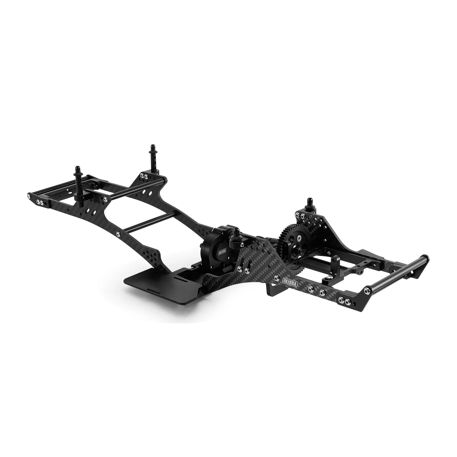 Zestaw podwozia z włókna węglowego LCG z przednią skrzynią biegów do modeli RC Crawlers 1/10 (INC-10F)