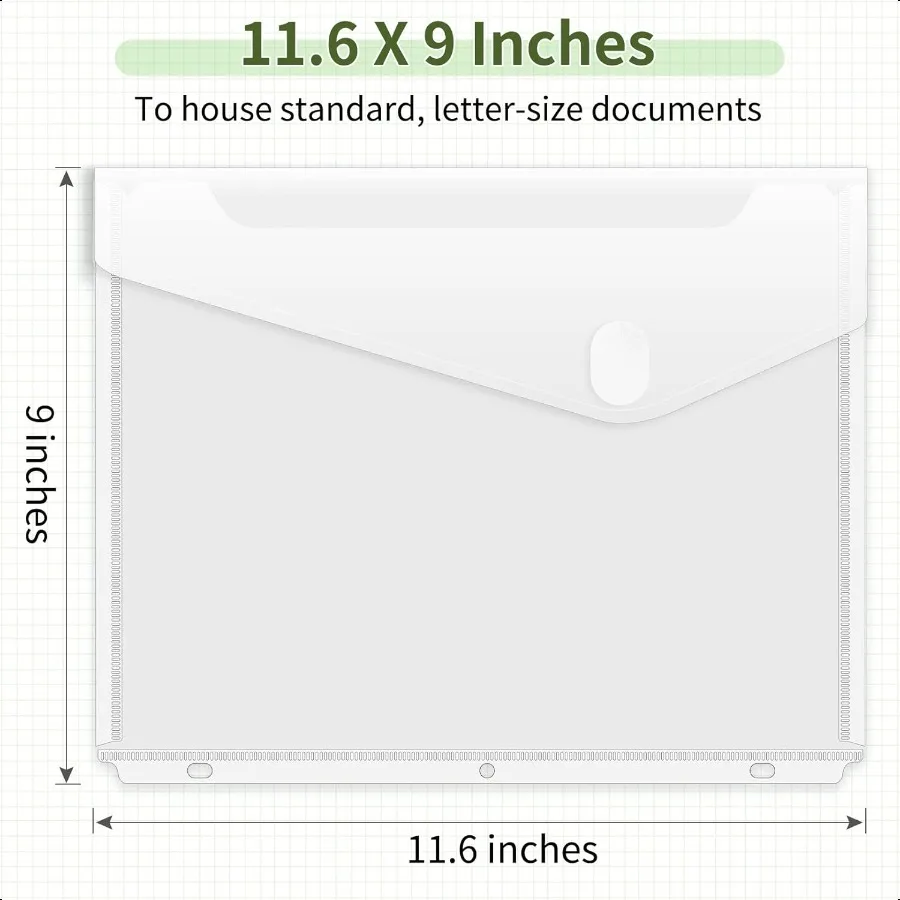 30 Pack Binder Folders with SpaceSaving Closure er Heavyweight Binder Pockets for 3 Ring Binder High Capacity Clear Binder Pouc